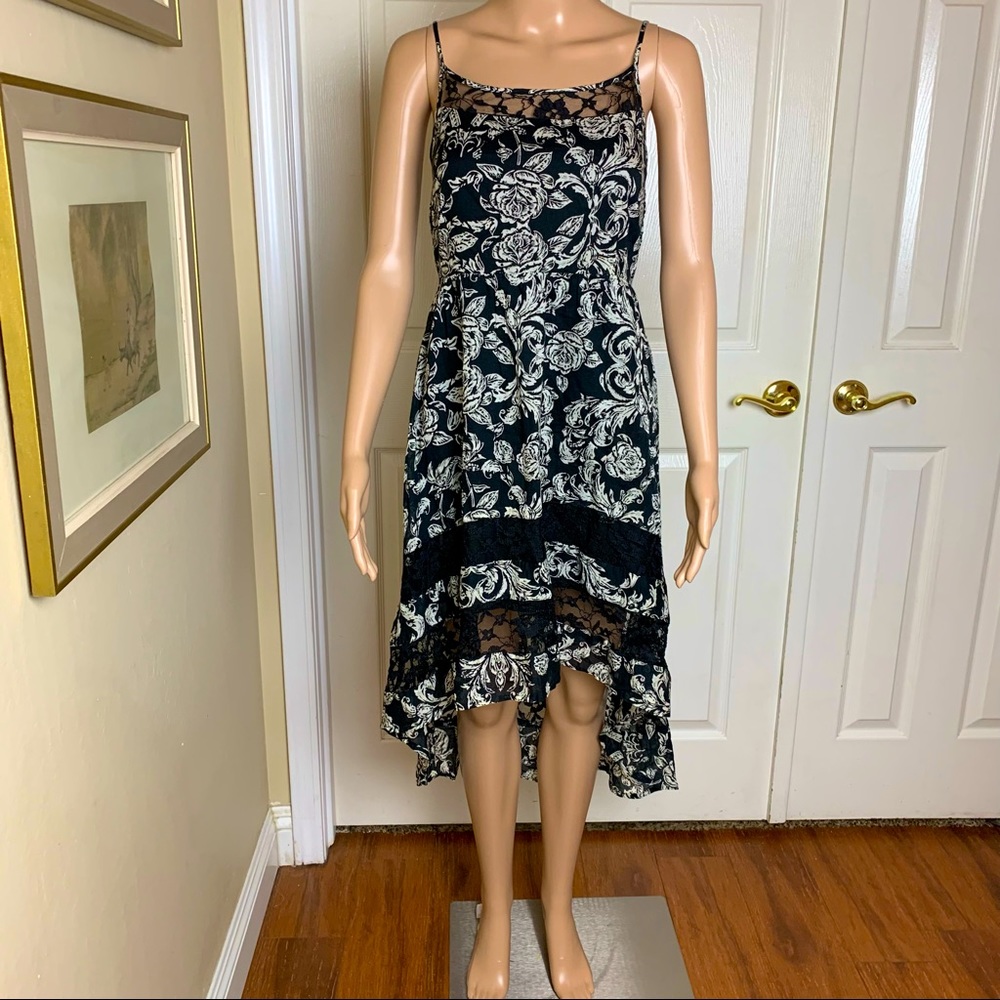 American Rag Cie High Low Lace Trim Dress Sz S